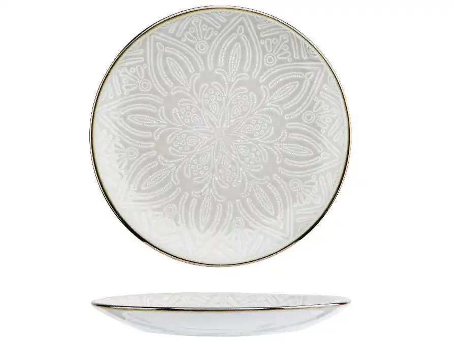 Cosy & Trendy Ontbijtborden / Dessertborden Murano Beige ø 20 cm - 6 Stuks Exclusieve Aanbieding