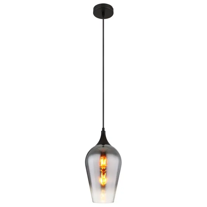 Globo Lavus Hanglamp Zwart, 1-licht Op = Op