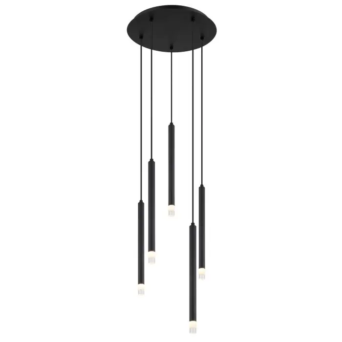 Nieuw Globo Blake Hanglamp Zwart, 5-lichts