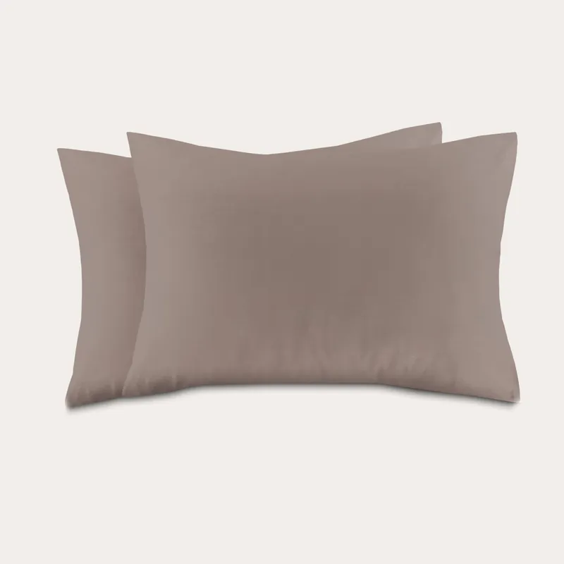 Actieprijs NOUS Living basis kussensloop - taupe (60x70 cm) (set van 2)
