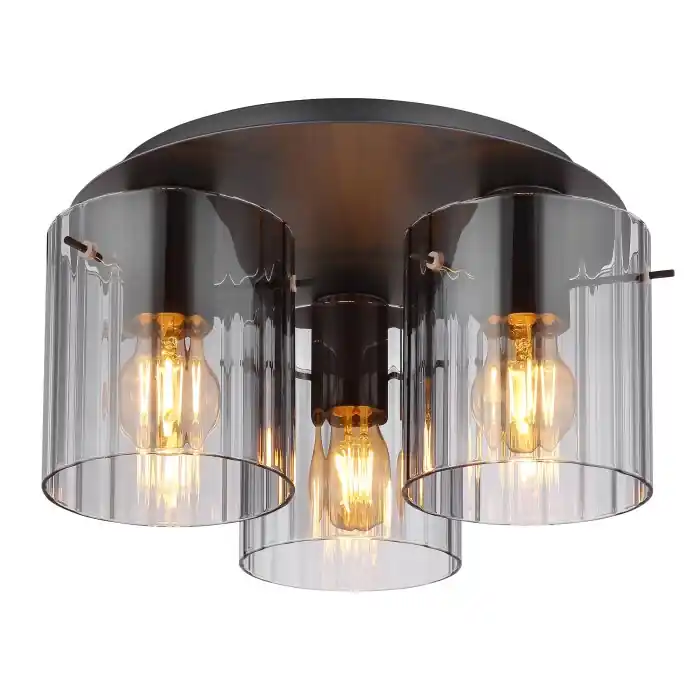 Uitverkoop Globo Tulivar Plafondlamp Grijs, 3-lichts