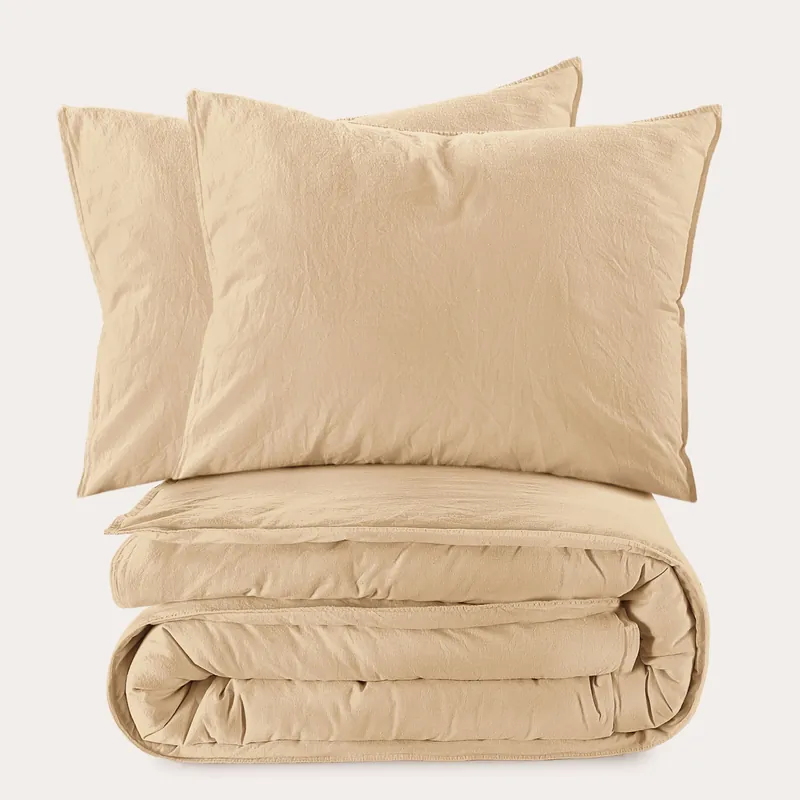 NOUS Living stonewashed dekbedovertrek lits-jumeaux (240x220 cm) Veilige Betaling