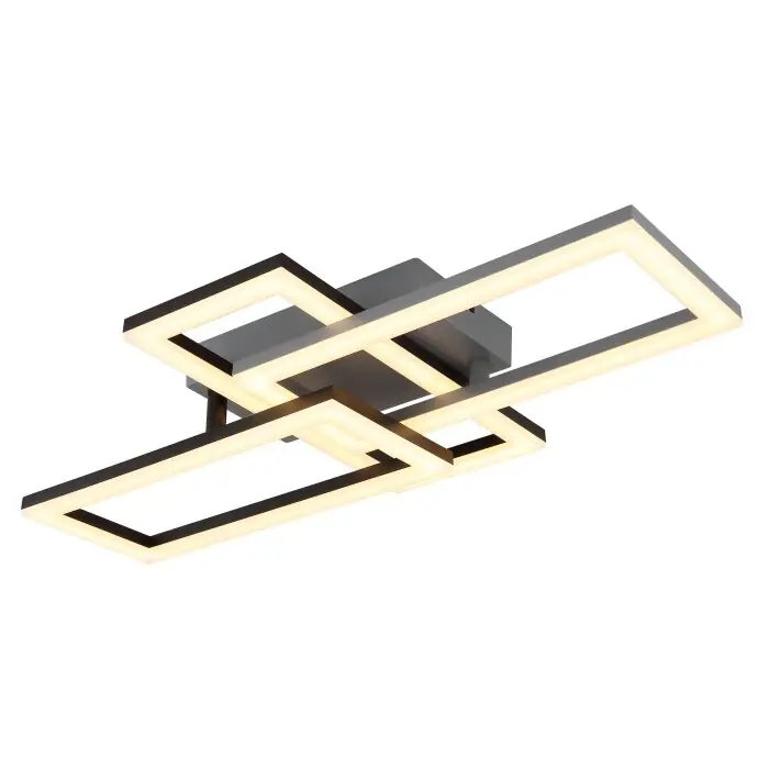 Globo Sapena Plafondlamp LED Grijs, Zwart, 1-licht Koopje