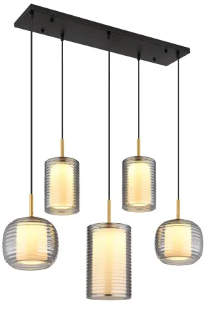 Actieprijs Globo Lampigna Hanglamp LED Messing, Zwart, 1-licht