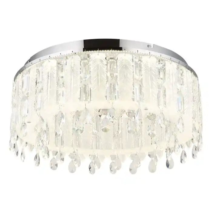 Aanbieding Globo Klunka Plafondlamp LED Chroom, 1-licht, Afstandsbediening