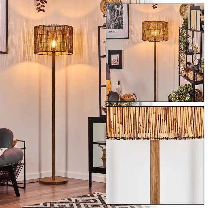 Flitsaanbieding Cando Staande lamp Natuurlijke kleuren, Zwart, 1-licht