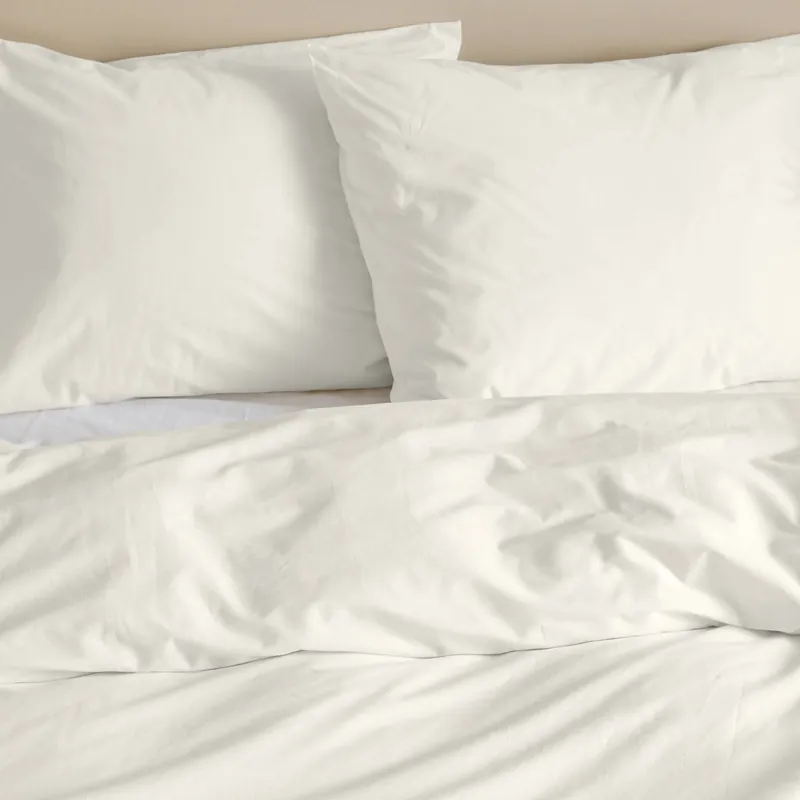 Actieprijs NOUS Living basis dekbedovertrek 1-persoons - offwhite (140x200 cm)