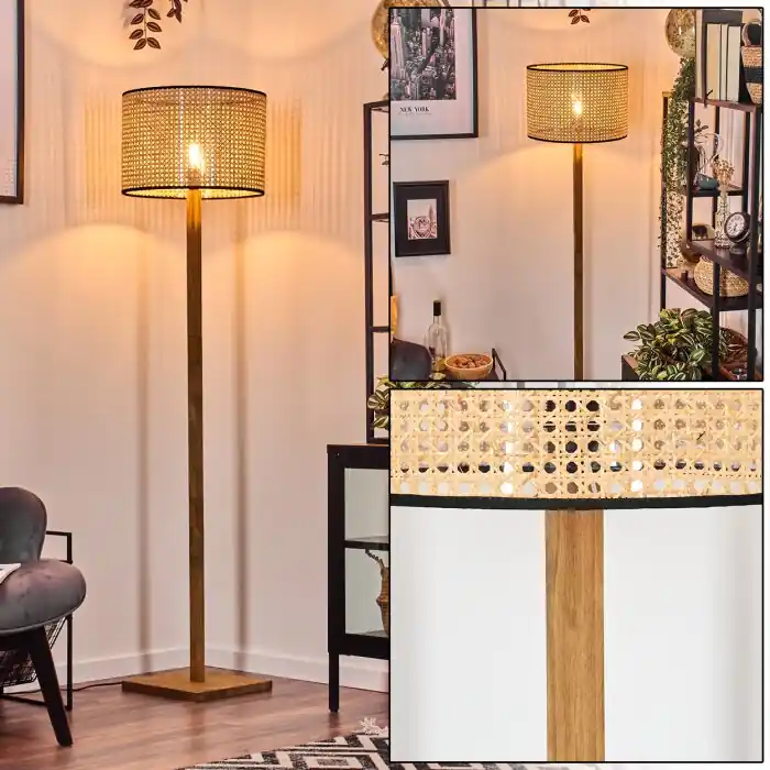 Merkproduct Barcos Staande lamp Natuurlijke kleuren, Zwart, 1-licht