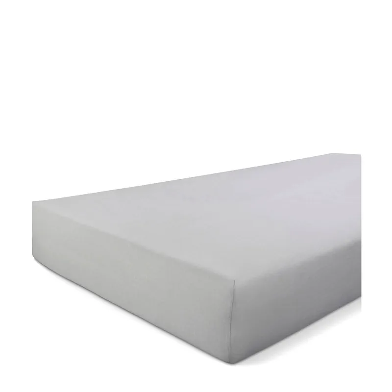 Lage Prijs Walra jersey hoeslaken - lichtgrijs (tot 30 cm) (200/210 cm)