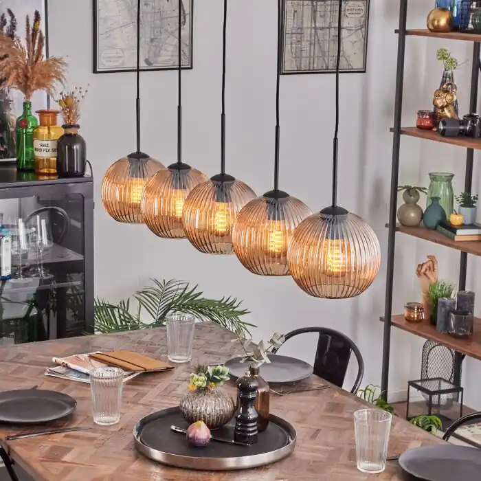 Koyoto Kogellampje, Hanglamp Zwart, 5-lichts Nu Kopen
