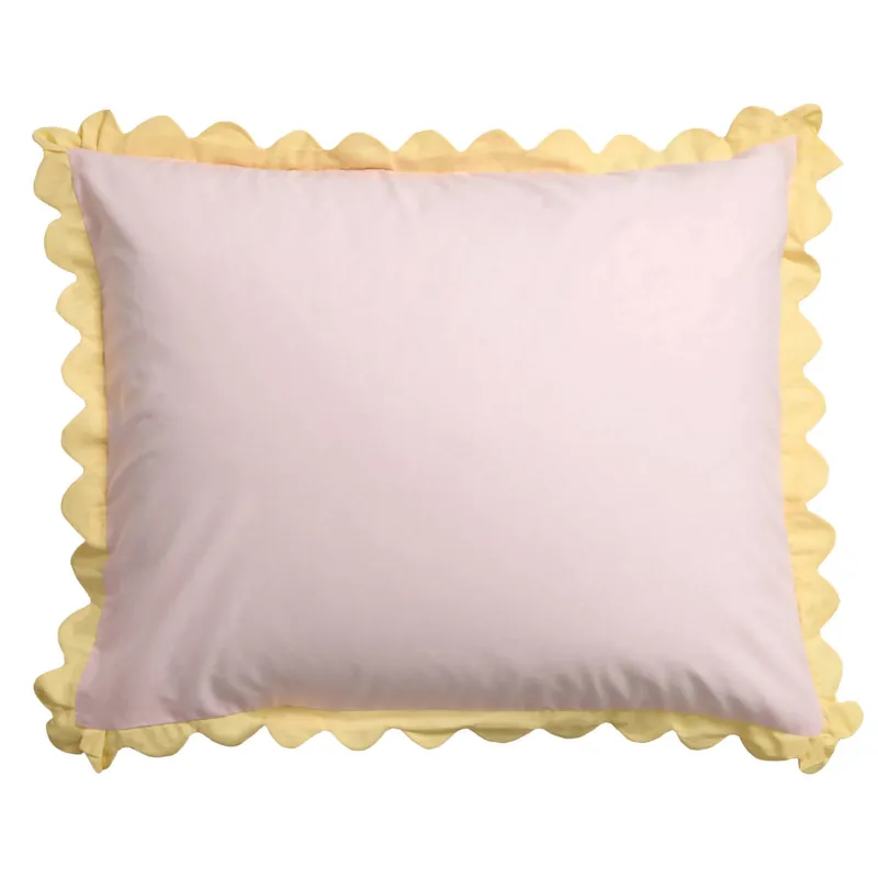 Nieuw NOUS Living katoenen kussensloop lichtroze - scalloped edge (60x70 cm)