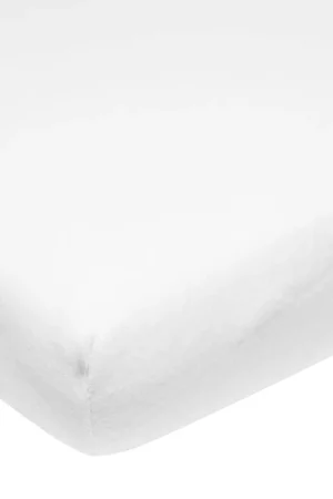 Snelle Levering Meyco katoenen molton stretch hoeslaken 50x90 cm wit
