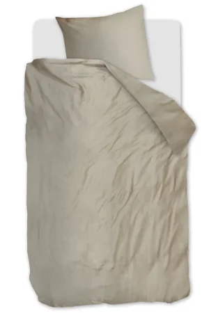 Studio LIVIT lyocell satijn dekbedovertrek 1-persoons zand (140x220 cm) Express Levering