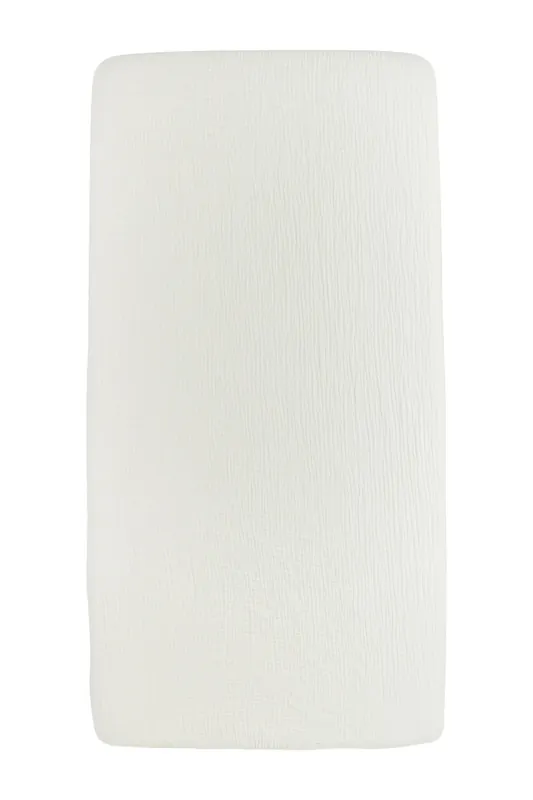 Meyco hoeslaken wieg pre-washed hydrofiel offwhite 40x80cm Op = Op