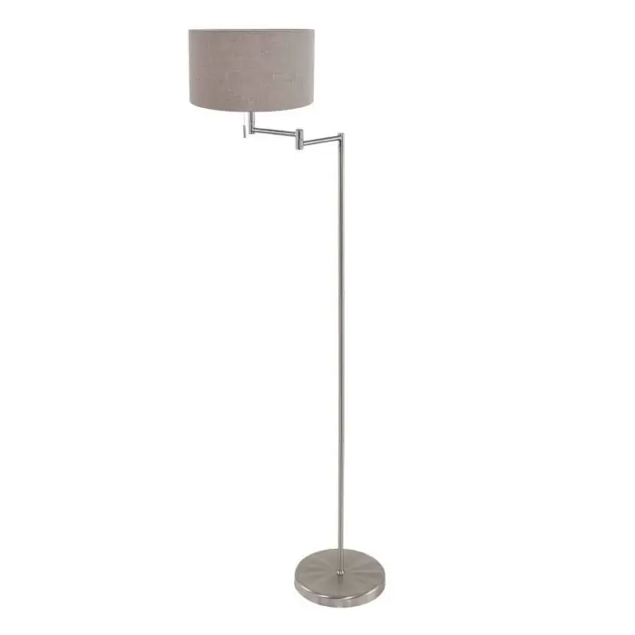 steenhouwer Bella Staande lamp Staal geborsteld, 1-licht Uitverkoop