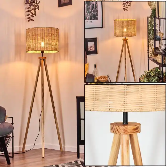 Alleen Vandaag Cavaca Staande lamp Natuurlijke kleuren, Zwart, 1-licht