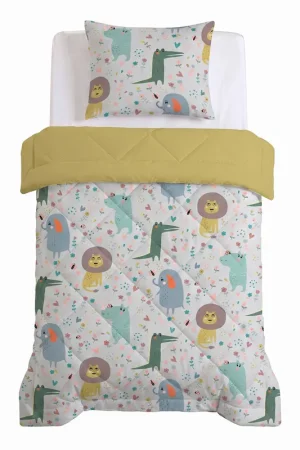 Lage Prijs W dekbed zonder overtrek met kussensloop Lazy - dierenprint
