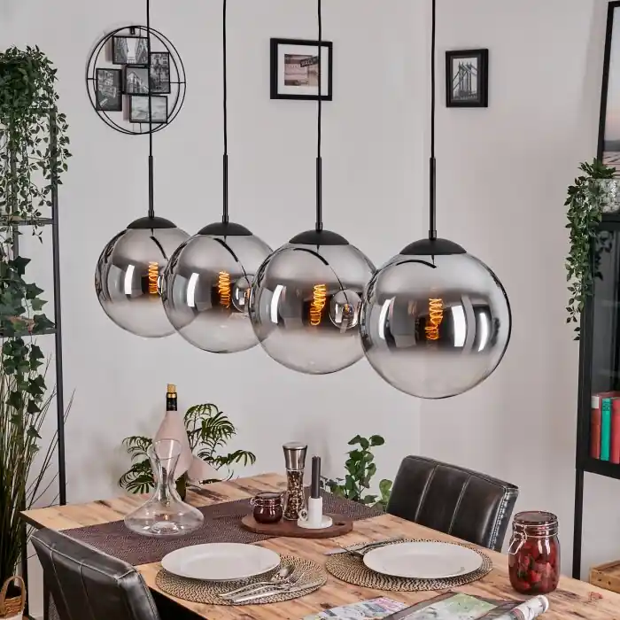 Gastor Hanglamp, Kogellampje, Hanglamp Chroom, Duidelijk, Rookkleurig, 4-lichts Nu Kopen