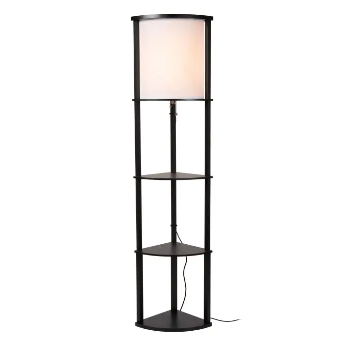Lucide MENNO Staande lamp Zwart, 1-licht Direct Verzonden