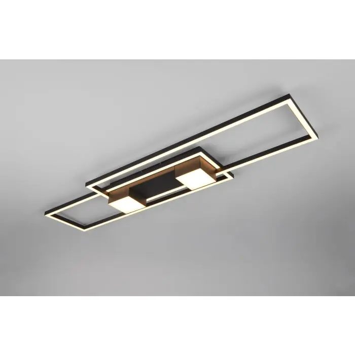 Favoriet Trio verlichting ALBANY Plafondlamp LED Zwart, 1-licht, Afstandsbediening