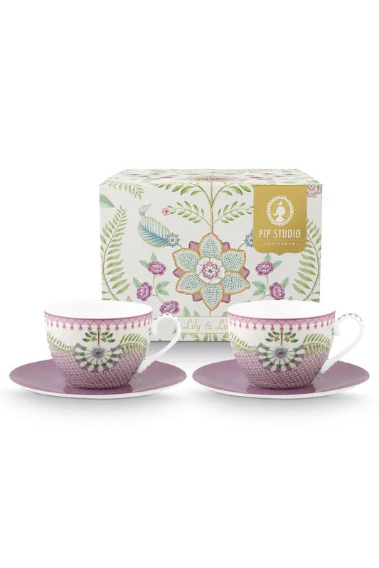 Direct Beschikbaar Pip Studio kop en schotel Lily&Lotus (280 ml) (set van 2)