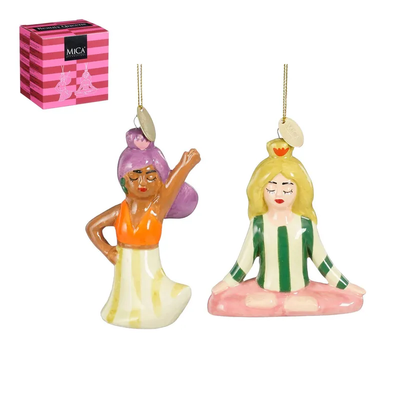 Mica Decorations kerstornament cadeau set meisje (2 stuks) Fabrieksprijs