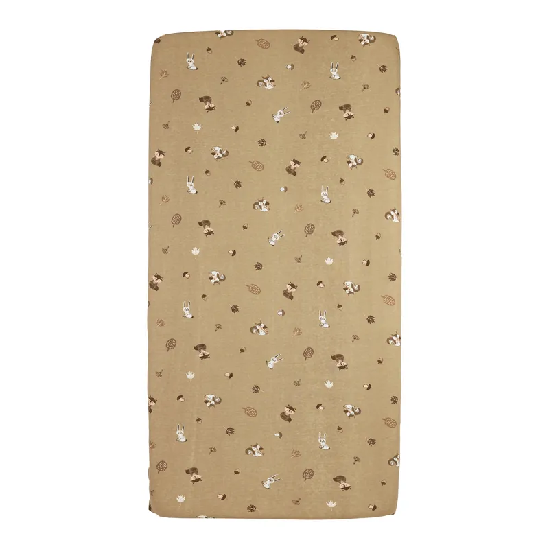 Meyco hoeslaken co-sleeper Forest Animals beige Shop Nu