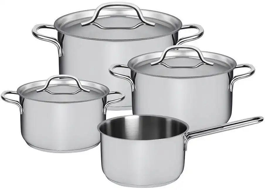 Sola Pannenset Mirage 4-Delig RVS - Kookpan ø 16, 18, 20 cm & Steelpan ø 16 cm - geschikt voor alle warmtebronnen Korting