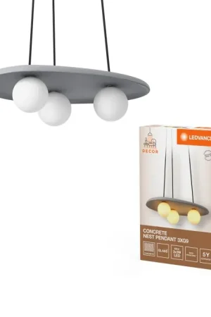 Ledvance DECOR Wand- en plafondlamp Grijs, 3-lichts Snelle Levering