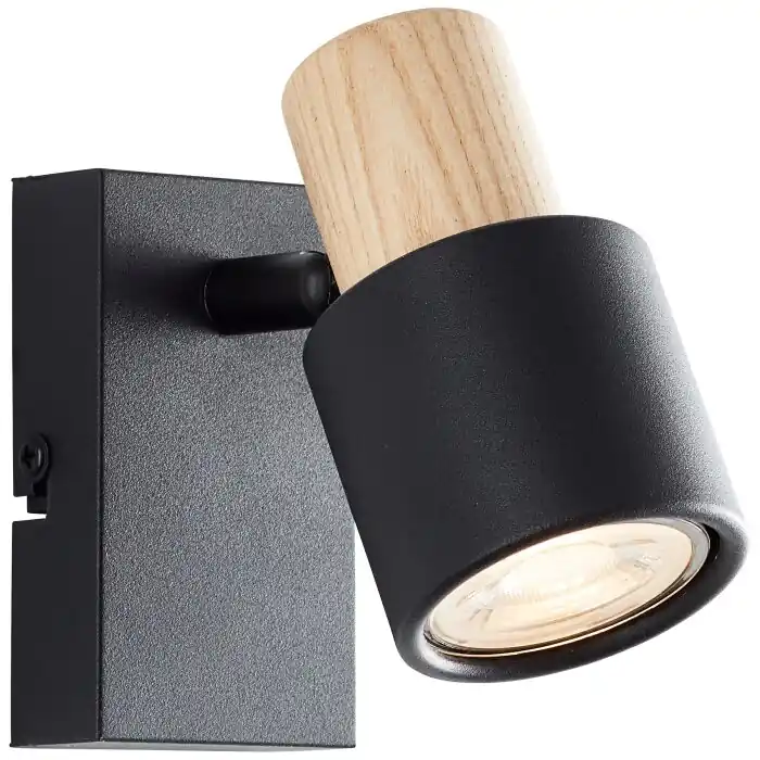 Briljante lampen Pini Wandspot Zwart, 1-licht Merkproduct