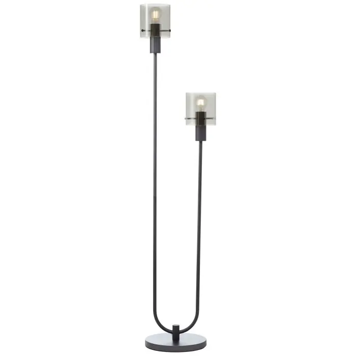 Snelle Levering Briljante lampen Riffelini Staande lamp Zwart, 2-lichts