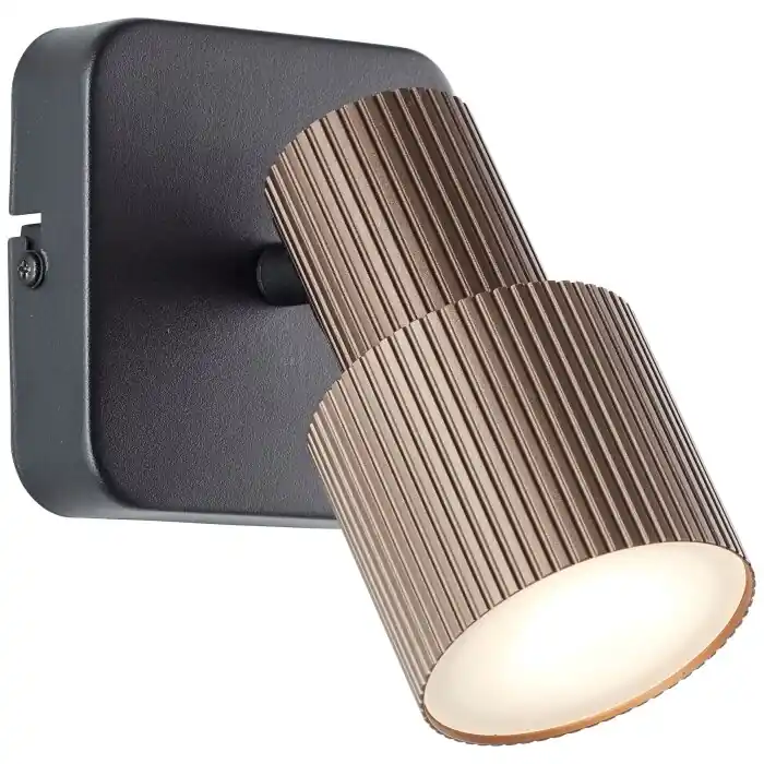 Briljante lampen Cadiz Wandspot LED Zwart, 1-licht Premium