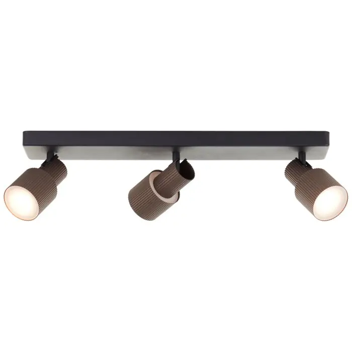 Briljante lampen Cadiz Plafondspot LED Zwart, 3-lichts Meest Verkocht