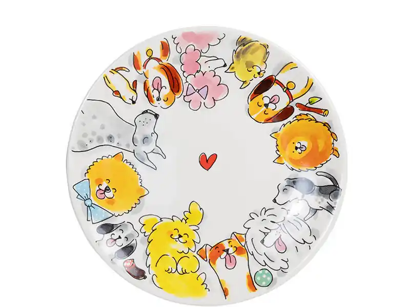 Bestseller Blond Amsterdam bord hond (Ø22 cm)
