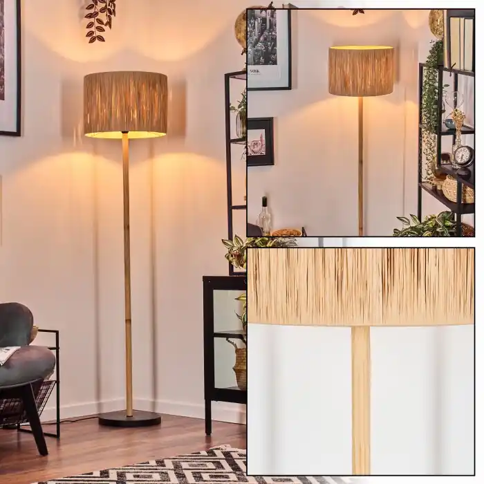 Granja Staande lamp Natuurlijke kleuren, Zwart, 1-licht Betaalbaar