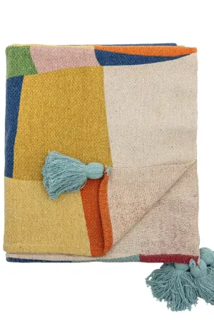 Weekendaanbieding Bloomingville Mini plaid Colorine (160x130 cm)