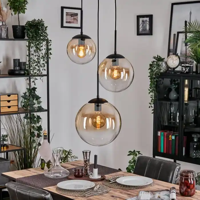 Gastor Hanglamp, Kogellampje, Hanglamp 30 cm Amber, Duidelijk, 3-lichts Nu Kopen
