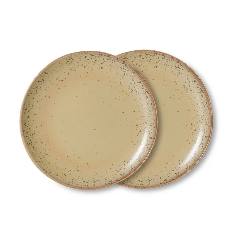 Koop Online HKLIVING ontbijtbord 70s (Ø22 cm) (set van 2)