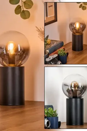 Alleen Vandaag Gastor Kogellampje, Bureaulamp, Tafellamp Duidelijk, Rookkleurig, 1-licht