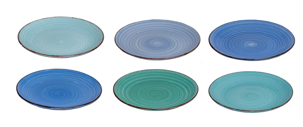 Cookinglife Ontbijtborden / Dessertborden Delice Blauw ø 19 cm - 6 stuks Lage Kosten