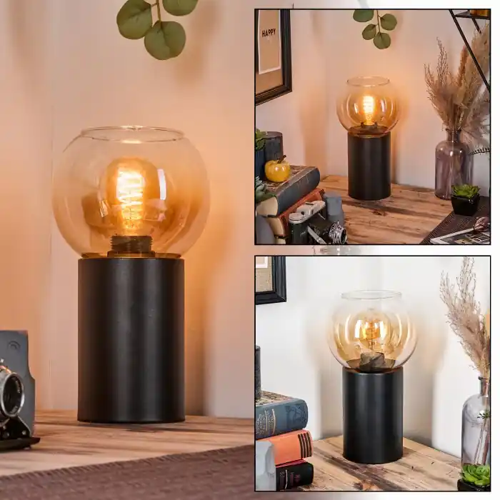 Must-Have Koyoto Kogellampje, Bureaulamp, Tafellamp Amber, Duidelijk, 1-licht