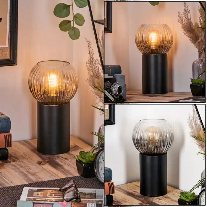 Koyoto Kogellampje, Bureaulamp, Tafellamp Duidelijk, Rookkleurig, 1-licht Flitsaanbieding