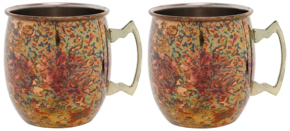 Alleen Vandaag Cosy & Trendy Moscow Mule Cocktailbekers - Antiek Koper - 450 ml - 2 Stuks