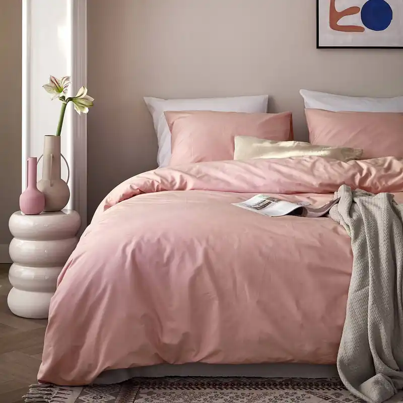 Speciale Aanbieding Cinderella katoenen dekbedovertrek lits-jumeaux roze (240x220 cm)