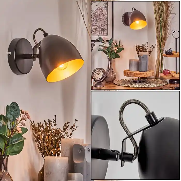 Direct Beschikbaar Bjedstrup Plafondspot, Wandlamp, Wandspot Zwart, 1-licht