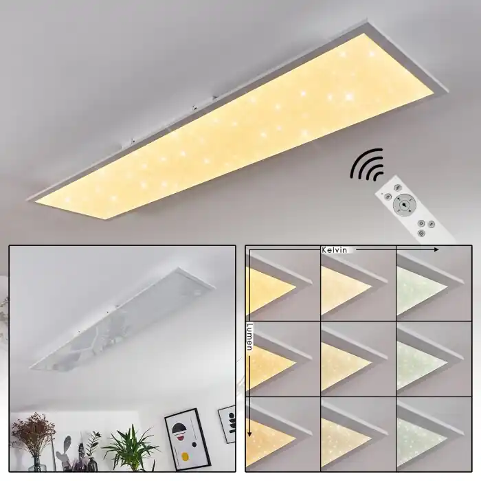 Bestel Nu Nexo Plafondpaneel LED Wit, 1-licht, Afstandsbediening