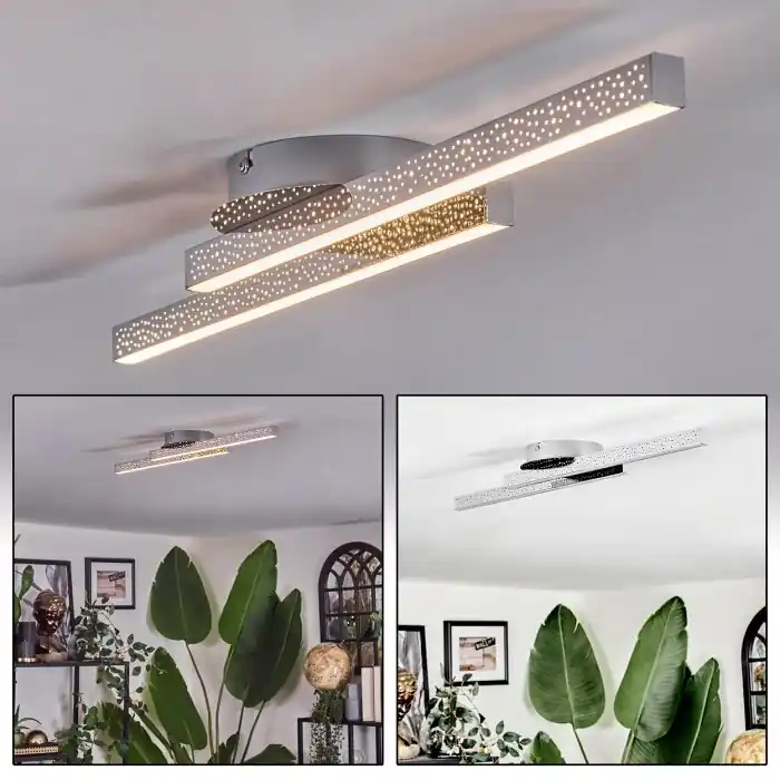 Arlan Plafondlamp LED Chroom, 2-lichts Nu Kopen