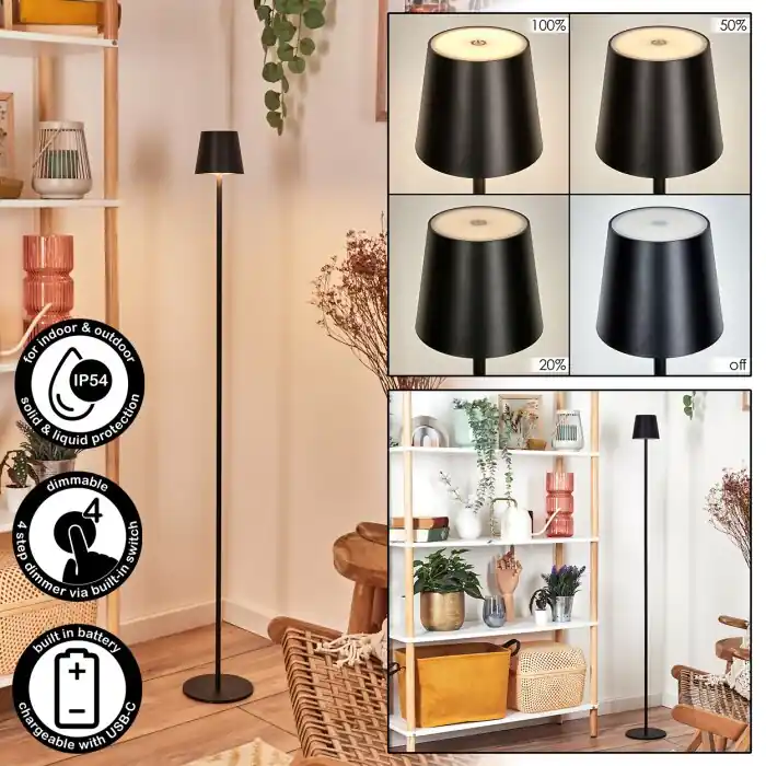 Exclusieve Aanbieding Allen Staande lamp LED Zwart, 1-licht