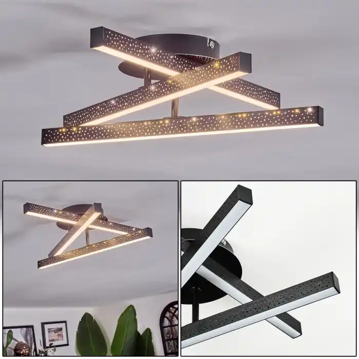 Arlan Plafondlamp LED Zwart, 1-licht Gereduceerde Prijs