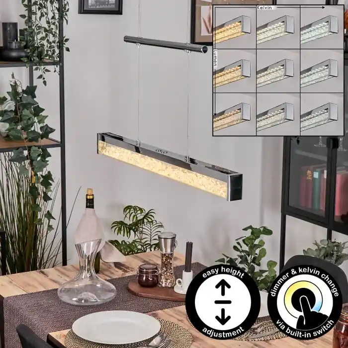 Gecertificeerd Ortan Hanglamp, Hanglamp LED Zilver, 4-lichts